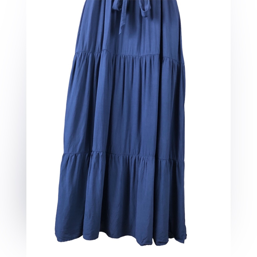 Elegant Deep Blue Maxi Dress - Picture 8 of 15